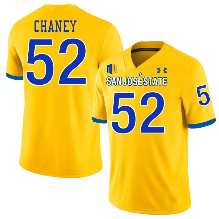 #52 Dave Chaney SJSU Jersey,San Jose State Spartans Football Jersey College Uniforms-Gold